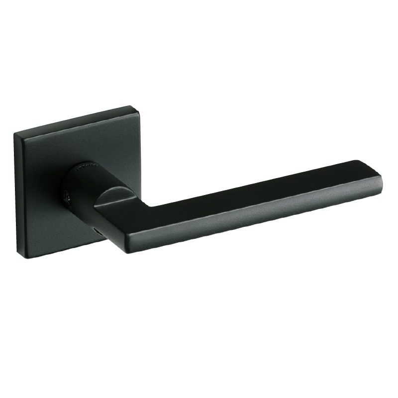 レバーハンドル V6 フルセット マットブラック 角座 空錠