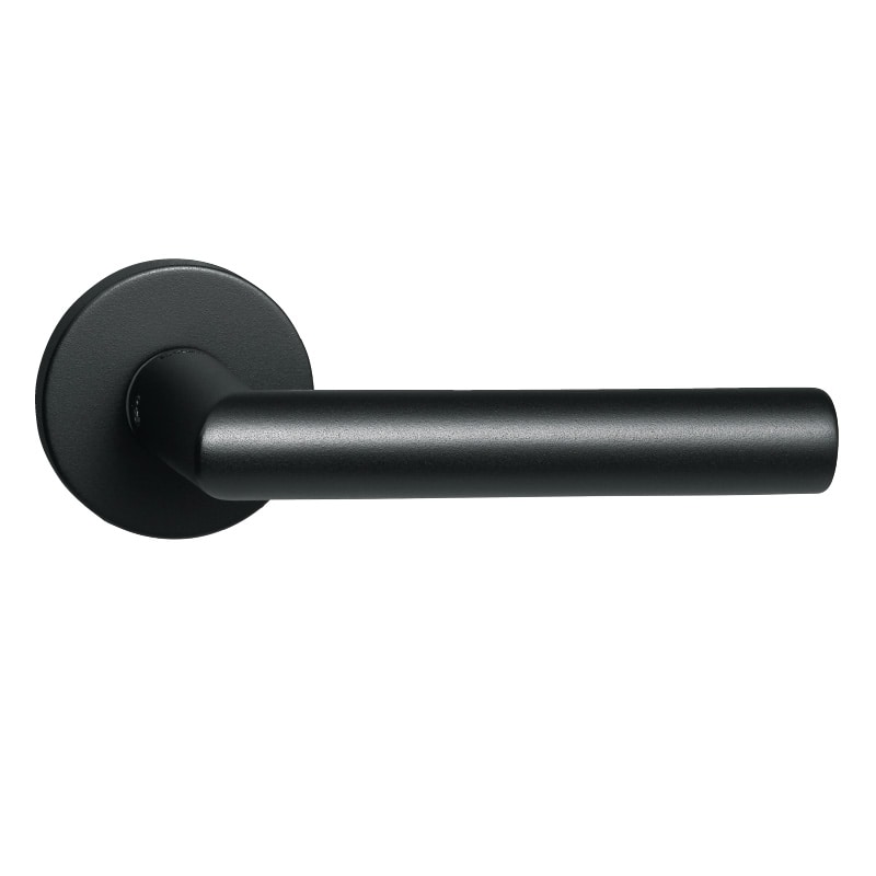 レバーハンドル V1 フルセット マットブラッワ 丸座 表示錠
