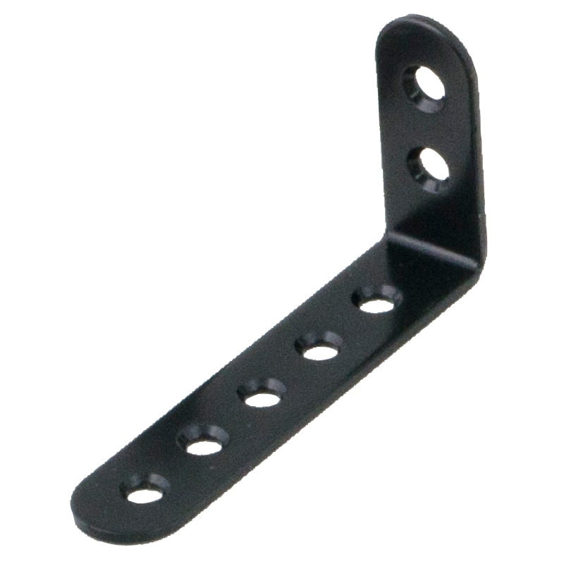 鉄製取付金具 厚み2幅15長さ36×72 ブラック L字タイプ