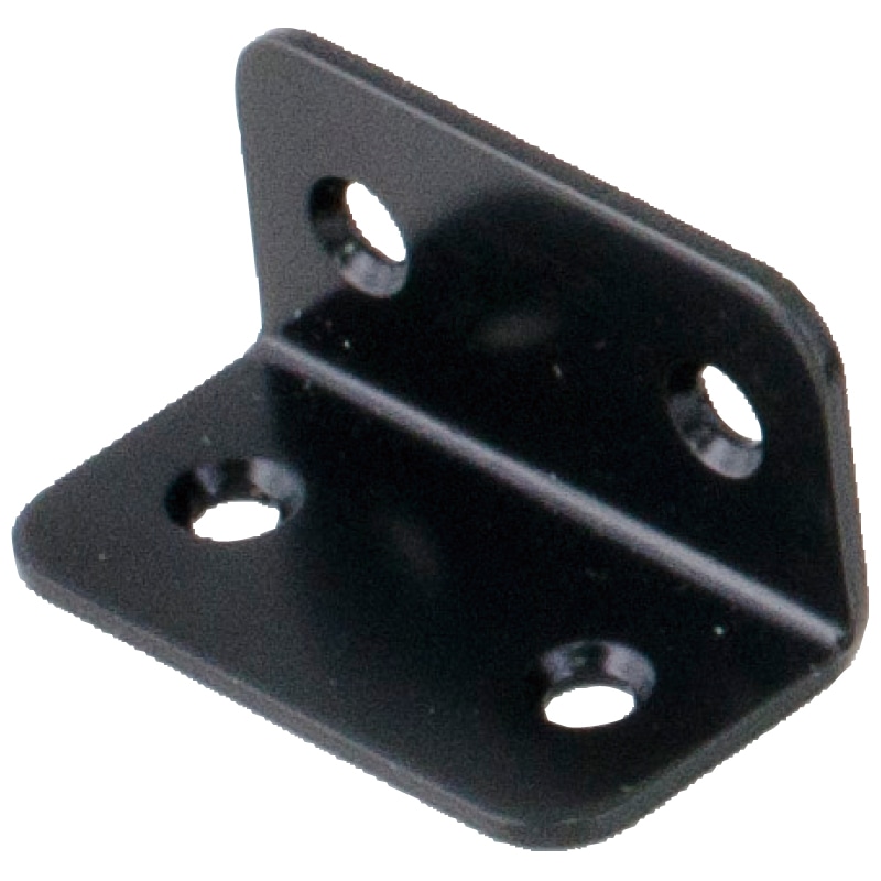 鉄製取付金具 厚み2幅40長さ22×22 ブラック L字タイプ