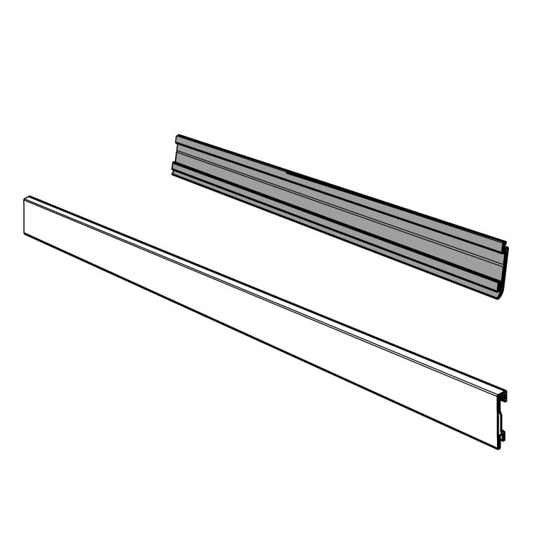 後付アルミ巾木 fitbase 直線L3600 本体/6本 樹脂ベース/12本 シルバー