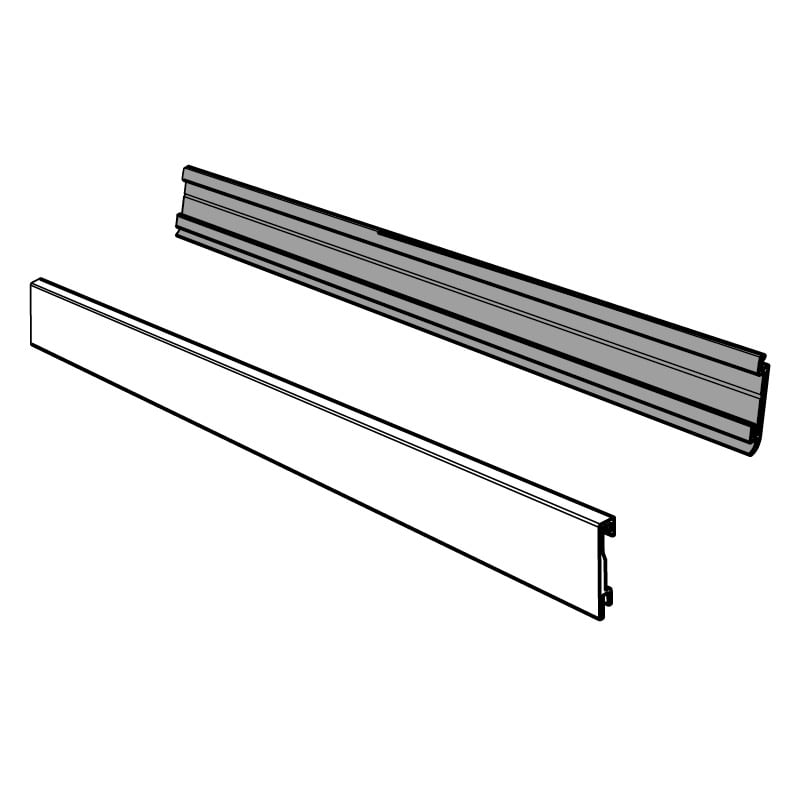 後付アルミ巾木 fitbase 直線L1800 本体/6本 樹脂ベース/6本 ブラック