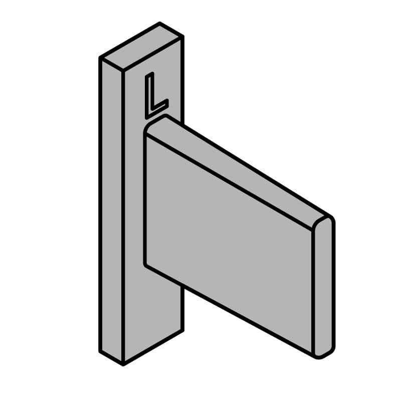 後付アルミ巾木 fitbase エンドキャップ左 1個 ブラック