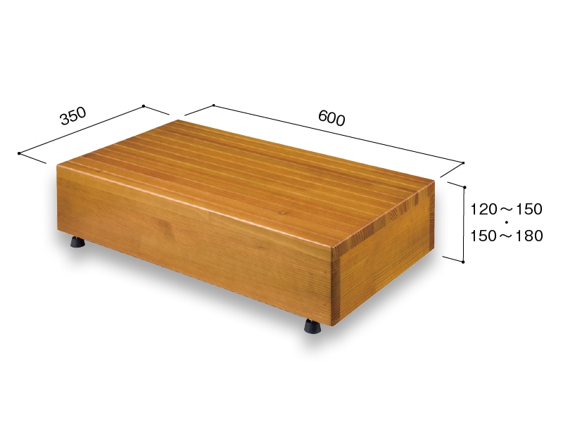 木製踏み台 600×350×120: バリアフリー建材|住宅建材通販の 木製踏み台 600×350×120: バリアフリー建材|住宅建材通販の