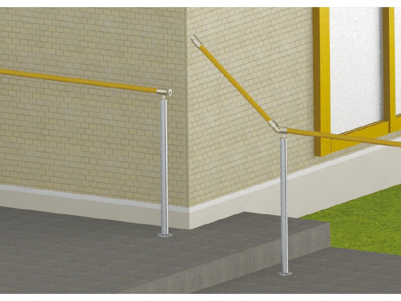 遮断機式受側埋め込み式支柱