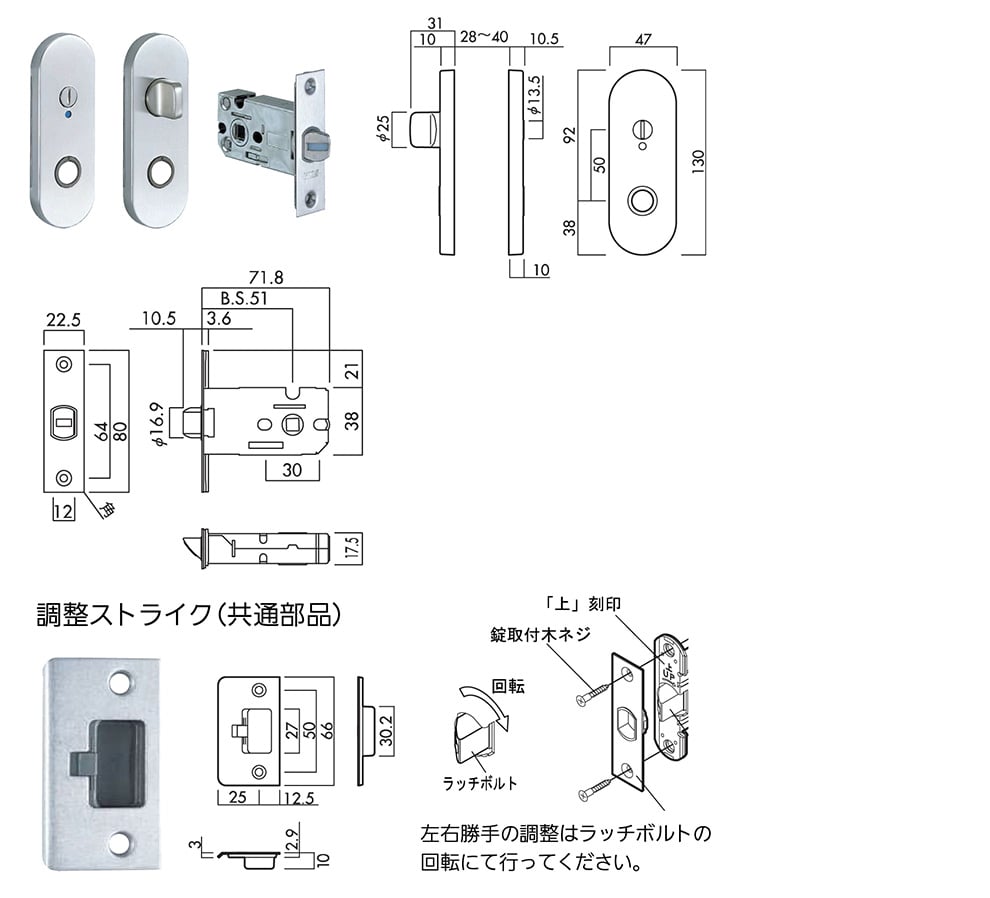 小判座表示錠説明画像