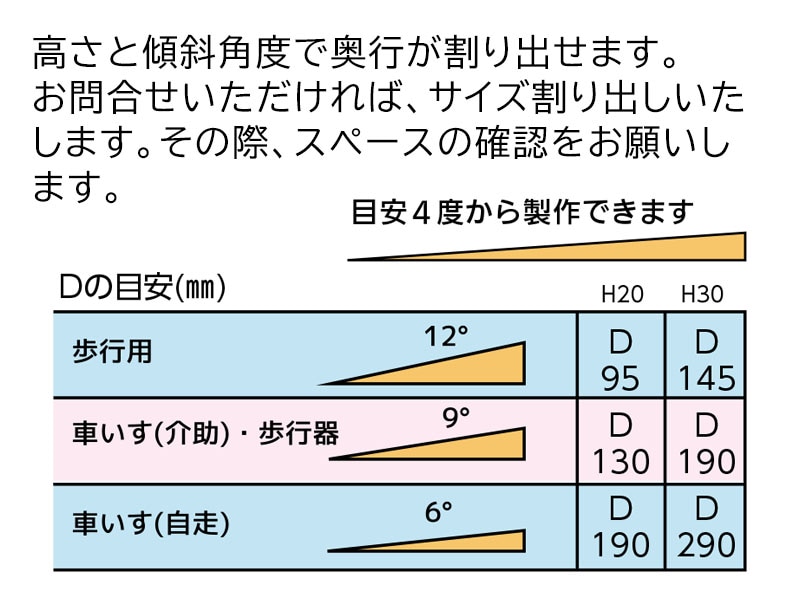 オーダー木製スロープ