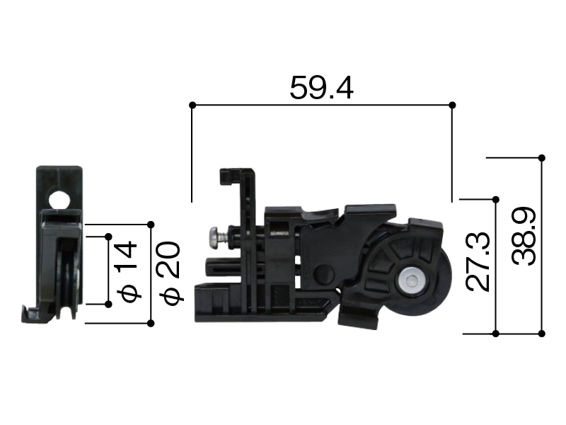 網戸戸車 110XMH DG色
