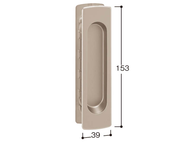 アウトセット吊戸 引手･錠セット