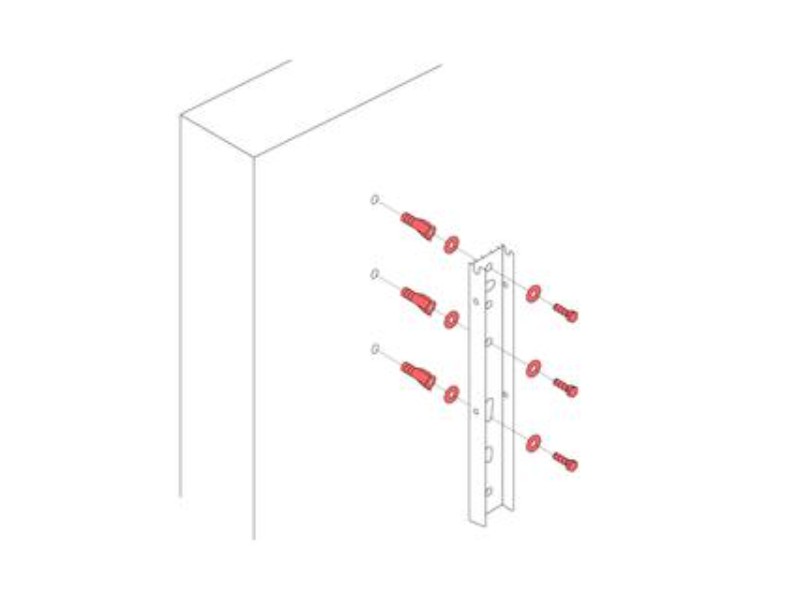 ホスクリーン取付パーツ　屋外用　ALCへの取付け