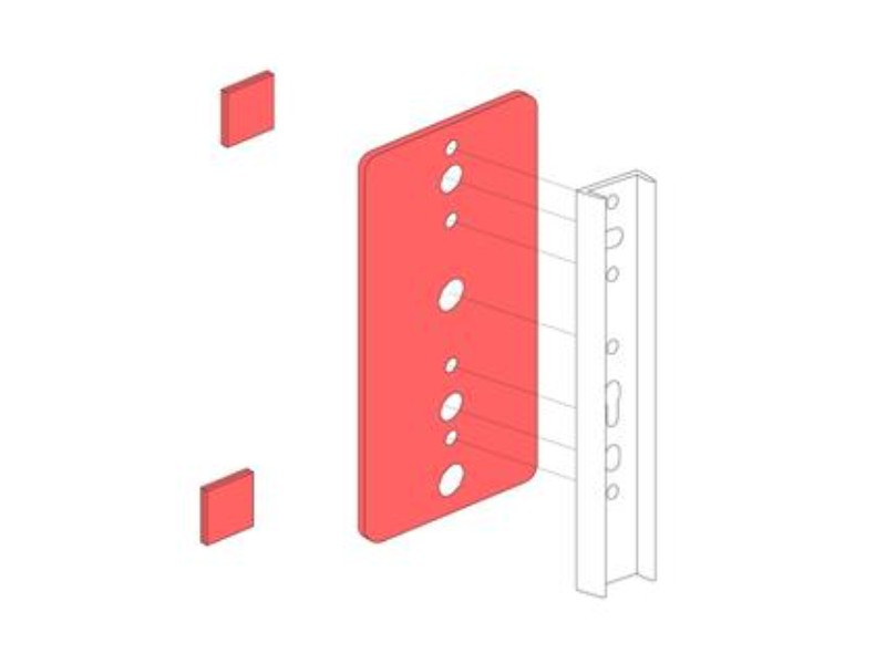 ホスクリーン取付パーツ　屋外用　凹凸面への取付け