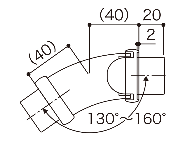 アルホージョ 可動式エルボ ALH-384
