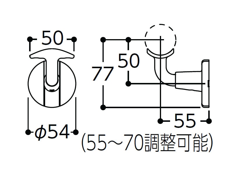 L付受ブラケット(前出調整)