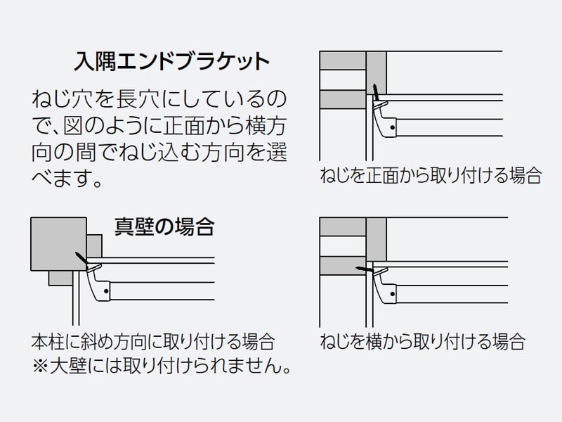 入隅エンドブラケット