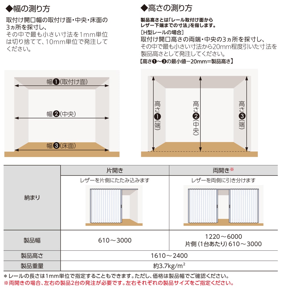 サイズの測り方写真