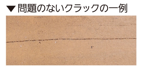 問題のないクラックの一例画像